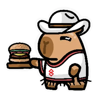 Chigüiro sirviendo hamburguesa Casa de Banquetes Shaddai